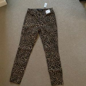 Express cheetah ankle legging high rise